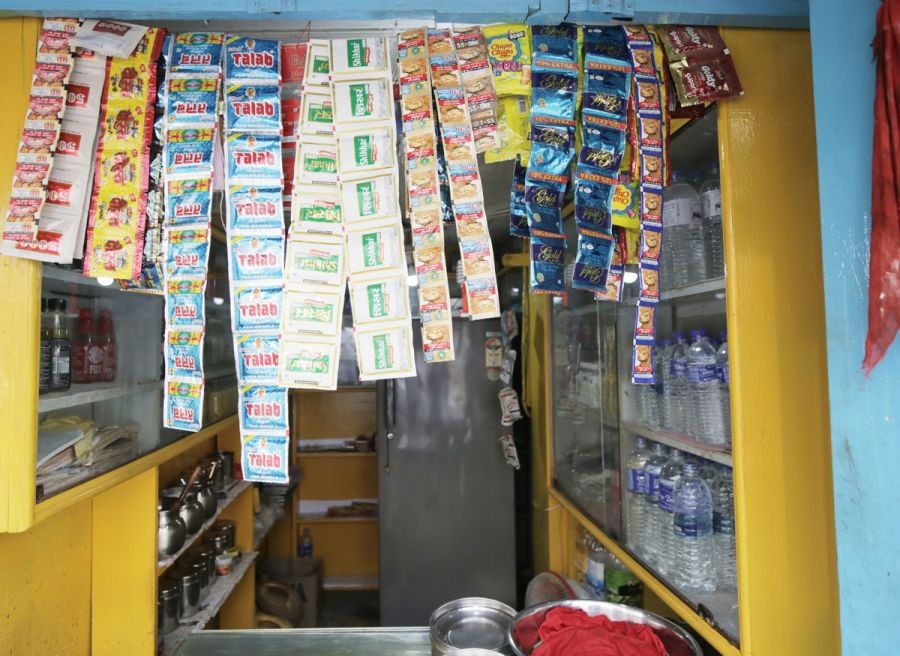 Different tobacco products on display for sale in a shop in Dimapur. Nagaland is one of the highest users of pan masala and tobacco. (Morung Photo)